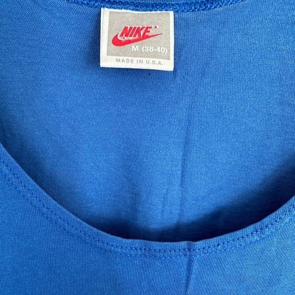 Nike Vintage Just Do It Blue Tank Top Made  in USA - size M - Picture 5 of 5